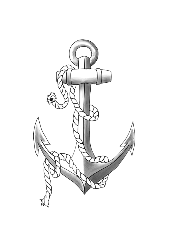 Anchor Tattoos White Logo PNG