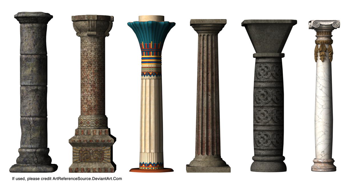 Ancient Building Pillar Transparent Background