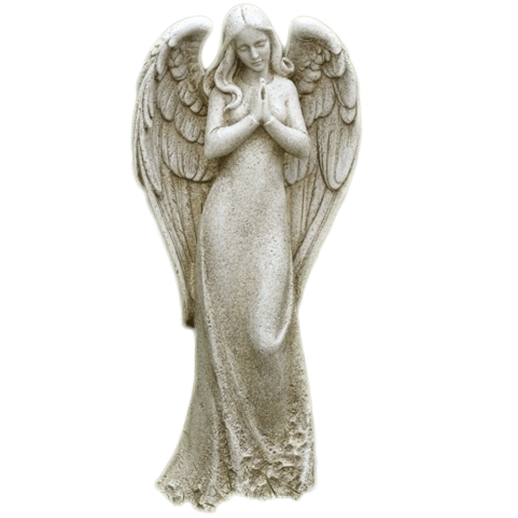 Angel Praying White Wings Transparent PNG