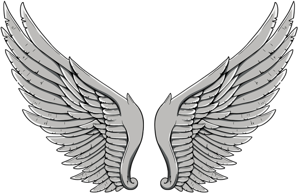 Angel Tattoo Black Wings Transparent PNG