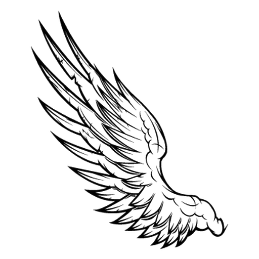 Angel Tattoo Single WIng Transparent PNG