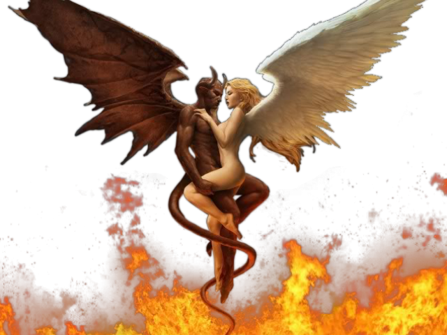Angel Warrior Flame Demon Transparent PNG