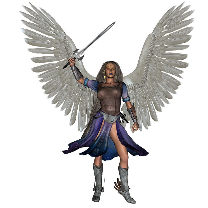 Angel Warrior Girl Vector Transparent PNG