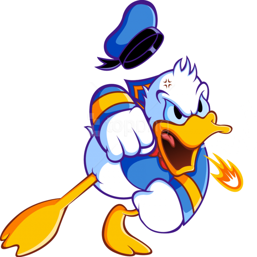 Angry Donald Duck PNG Clipart Background