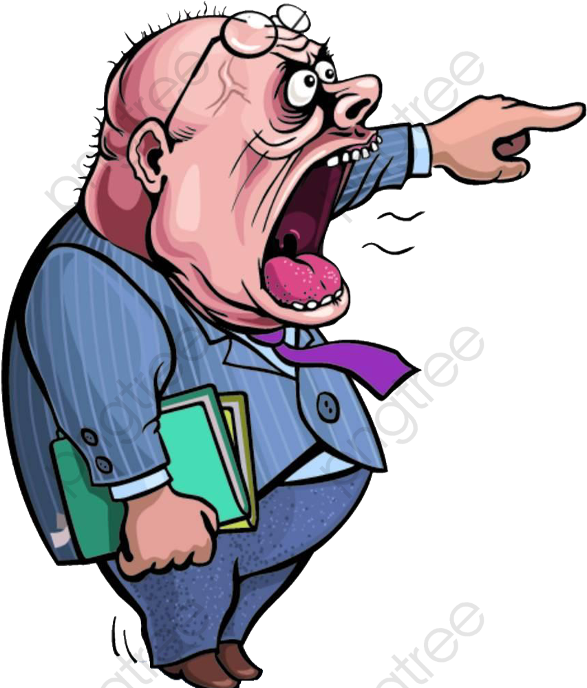 Angry Person Boss Cartoon Transparent PNG