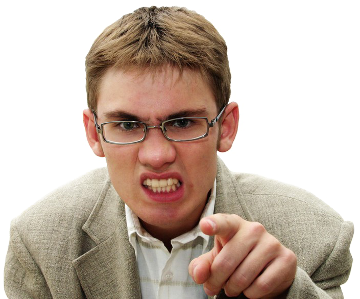 Angry Person Pointing Transparent PNG