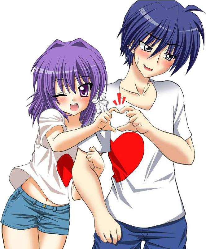 Anime Couple Cute Transparent PNG