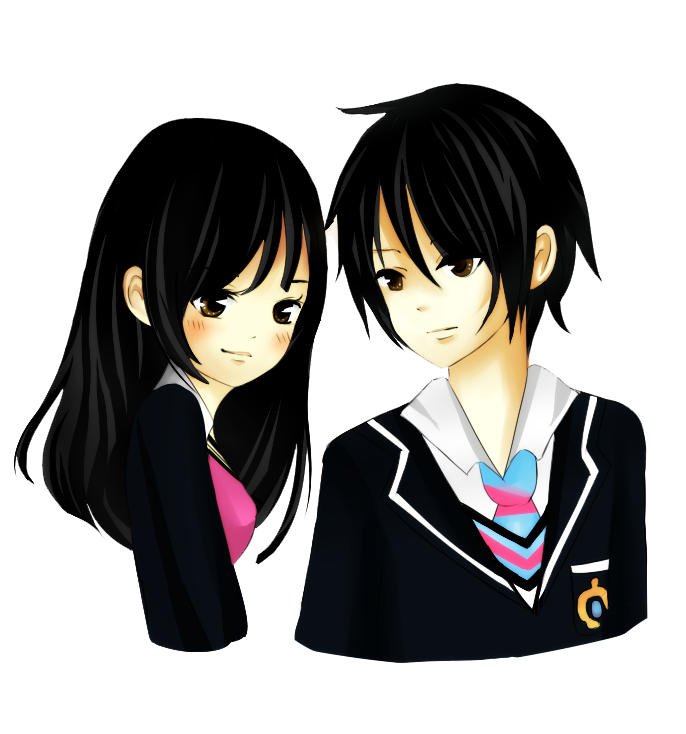 Anime Couple Face Transparent PNG