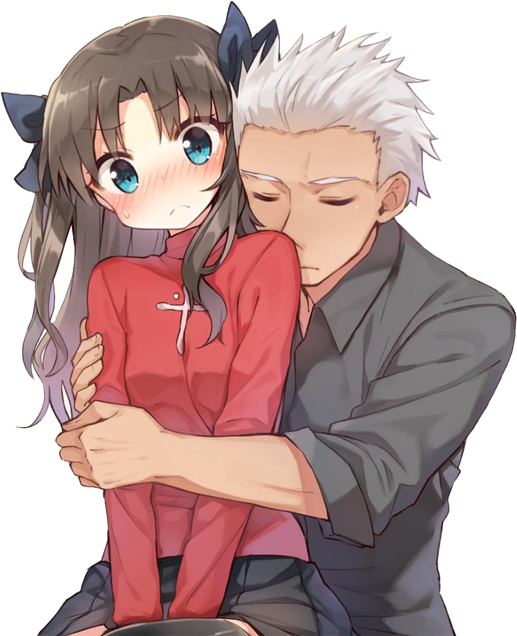 Anime Couple Hug Transparent PNG | PNG Play