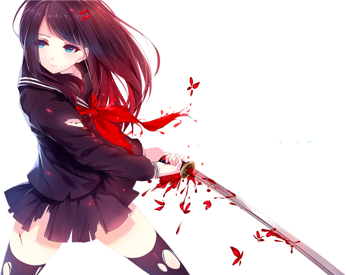 Anime Girl Fighting Transparent PNG | PNG Play