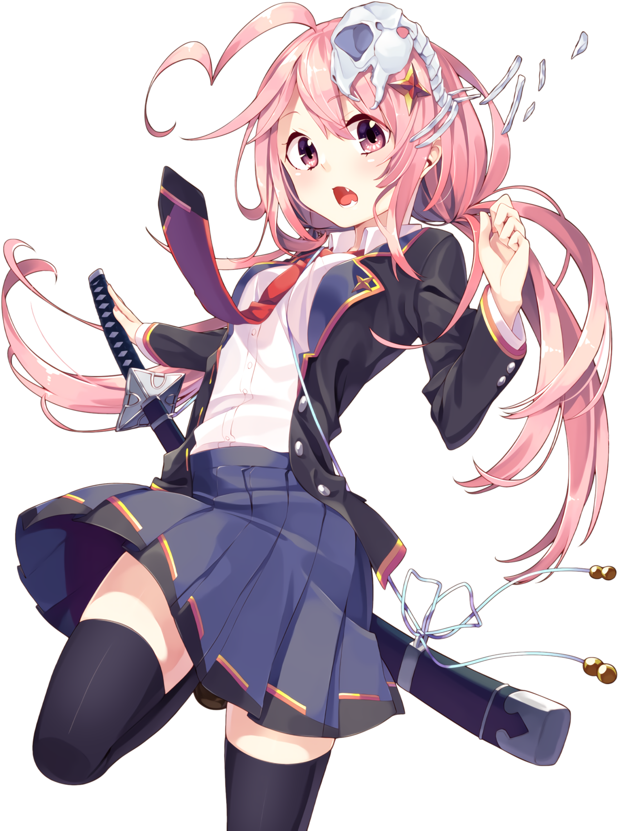 Anime Girl Pink Hair Transparent PNG - PNG Play