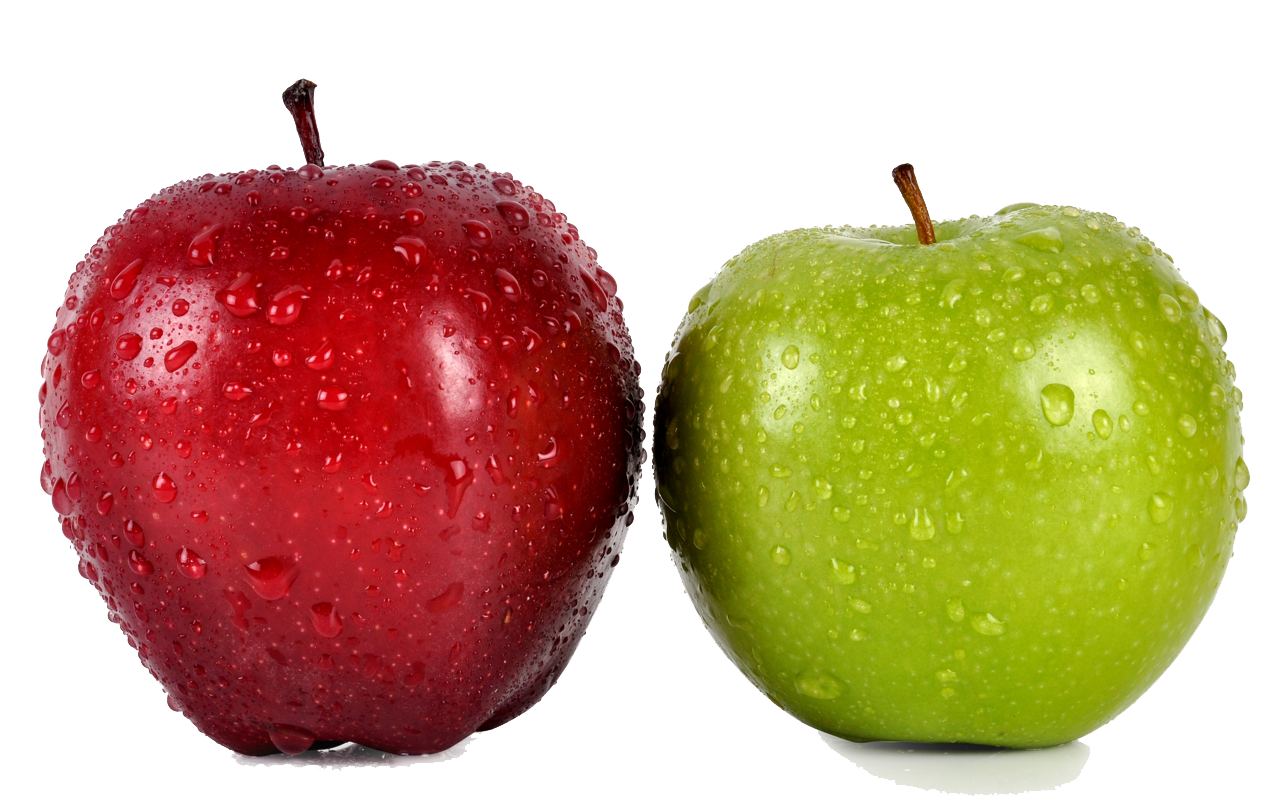 فاكهة التفاح الأحمر الأخضر شفاف PNG