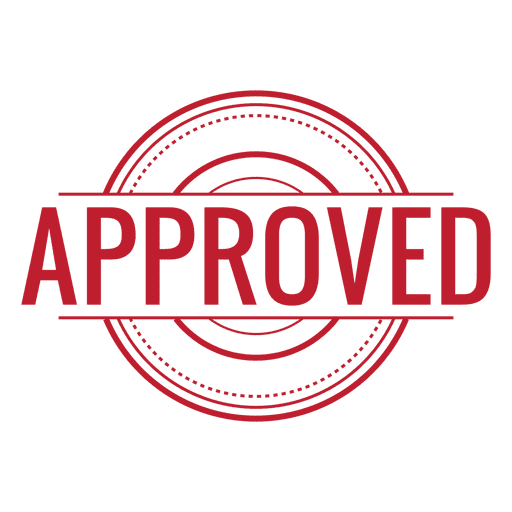Approved Circle Logo Transparent PNG