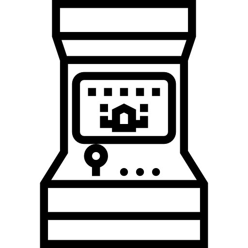 Arcade Machine Black Icon Vector PNG