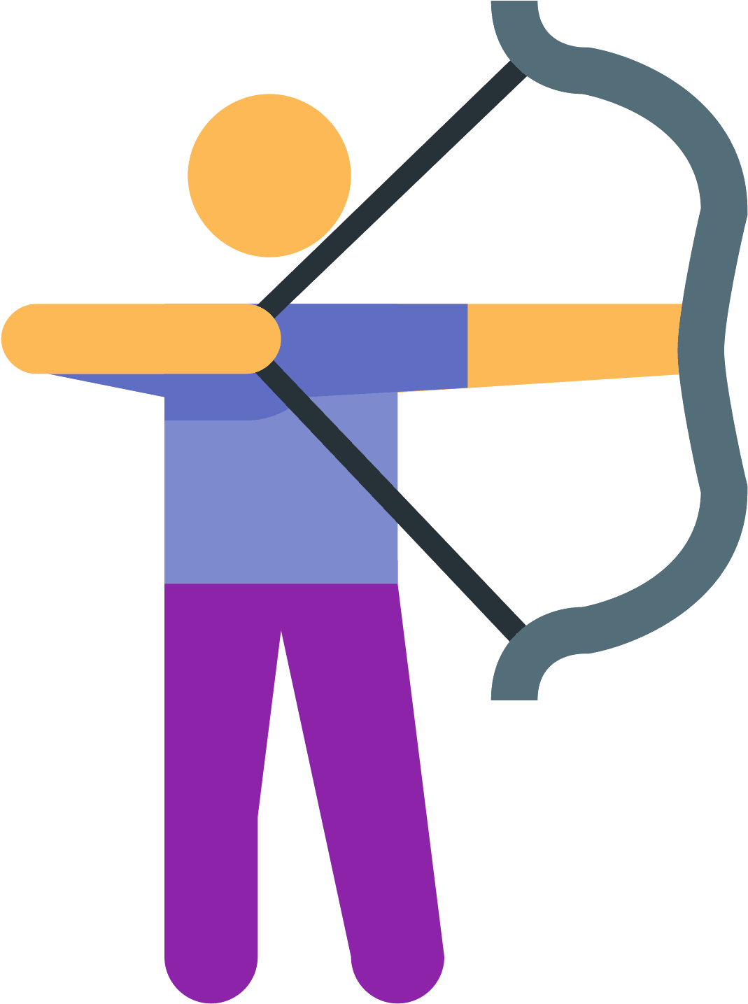 Archery Cartoon Vector Icon PNG