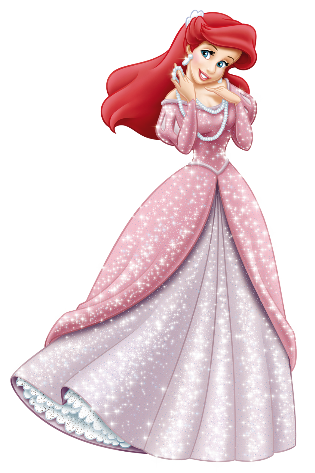 Ariel Pink Dress PNG