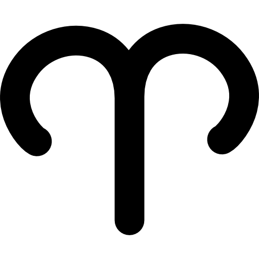 Aries Black Symbol Horoscope PNG