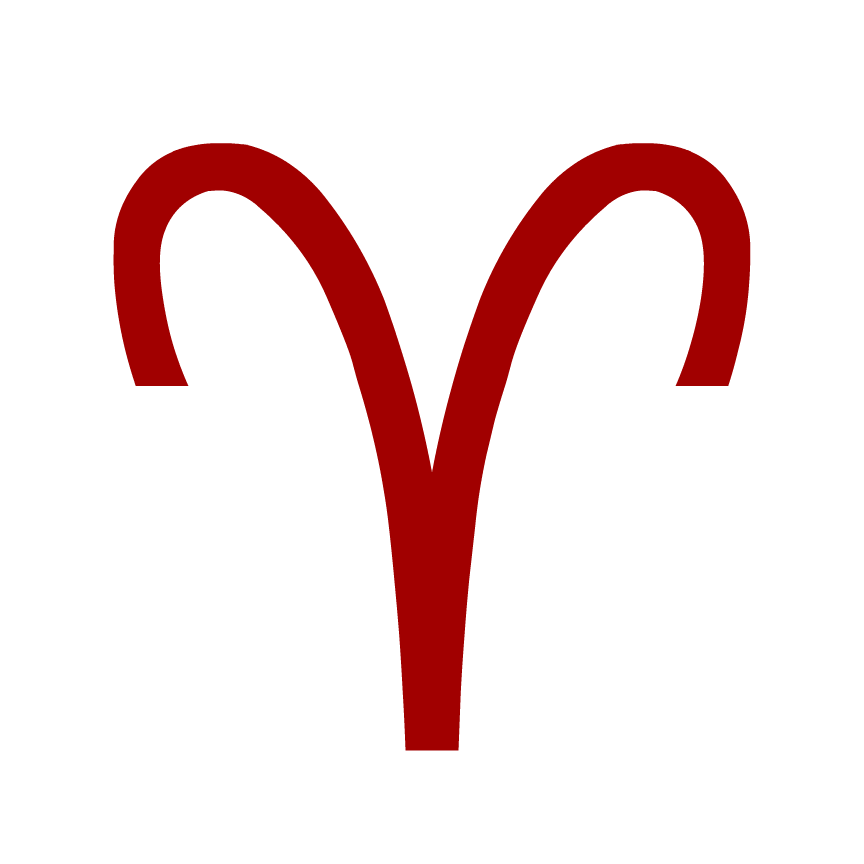 Aries Red Symbol Logo PNG