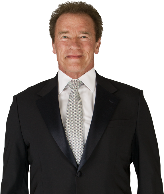 Arnold Schwarzenegger Black Suit PNG