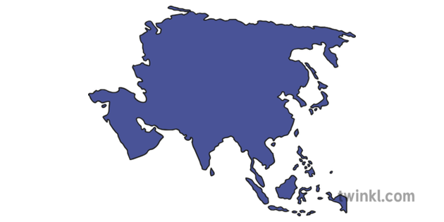 Asia Continent PNG