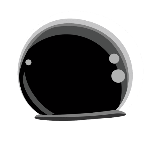 Astronaut Helmet Black Reflection PNG