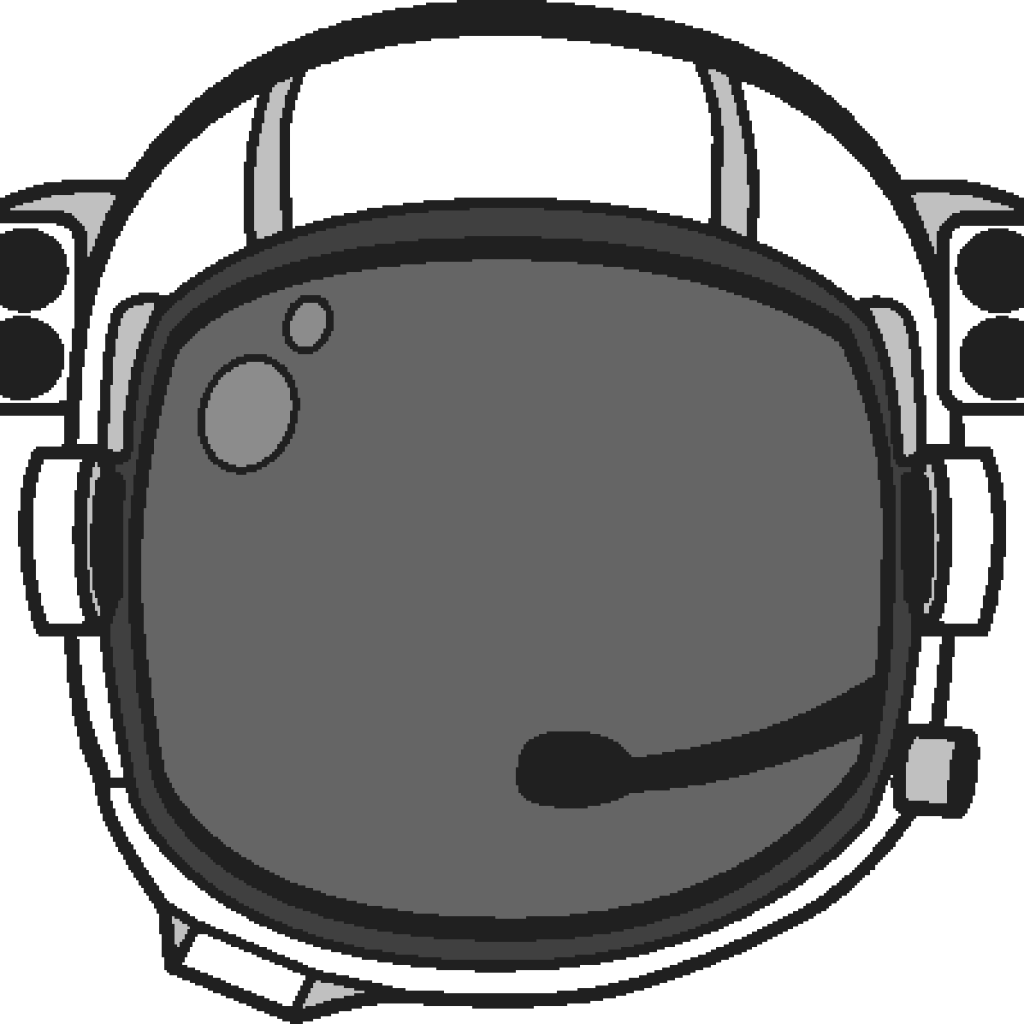 Astronaut Helmet Gray PNG