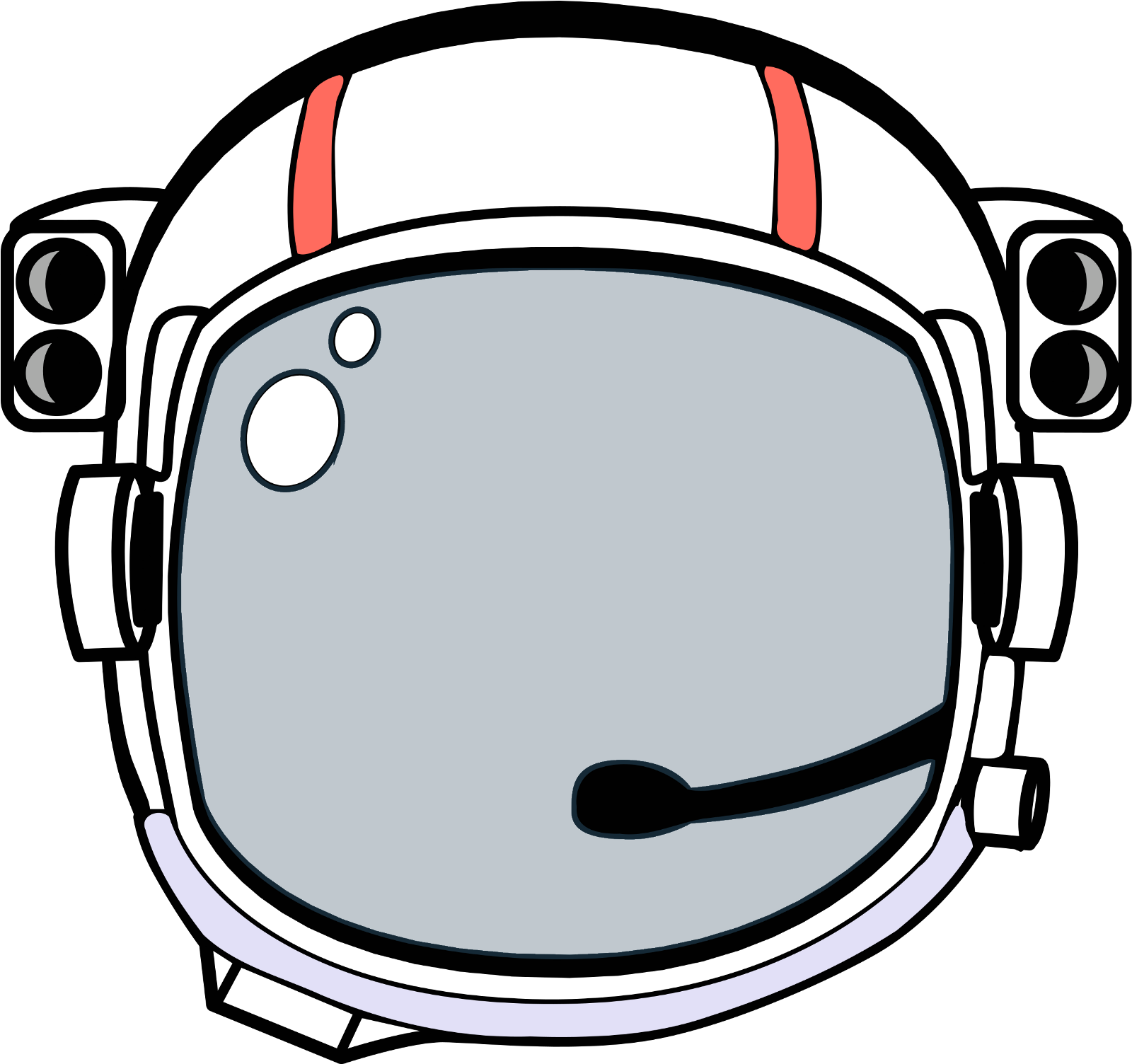 Astronaut Helmet Microphone PNG