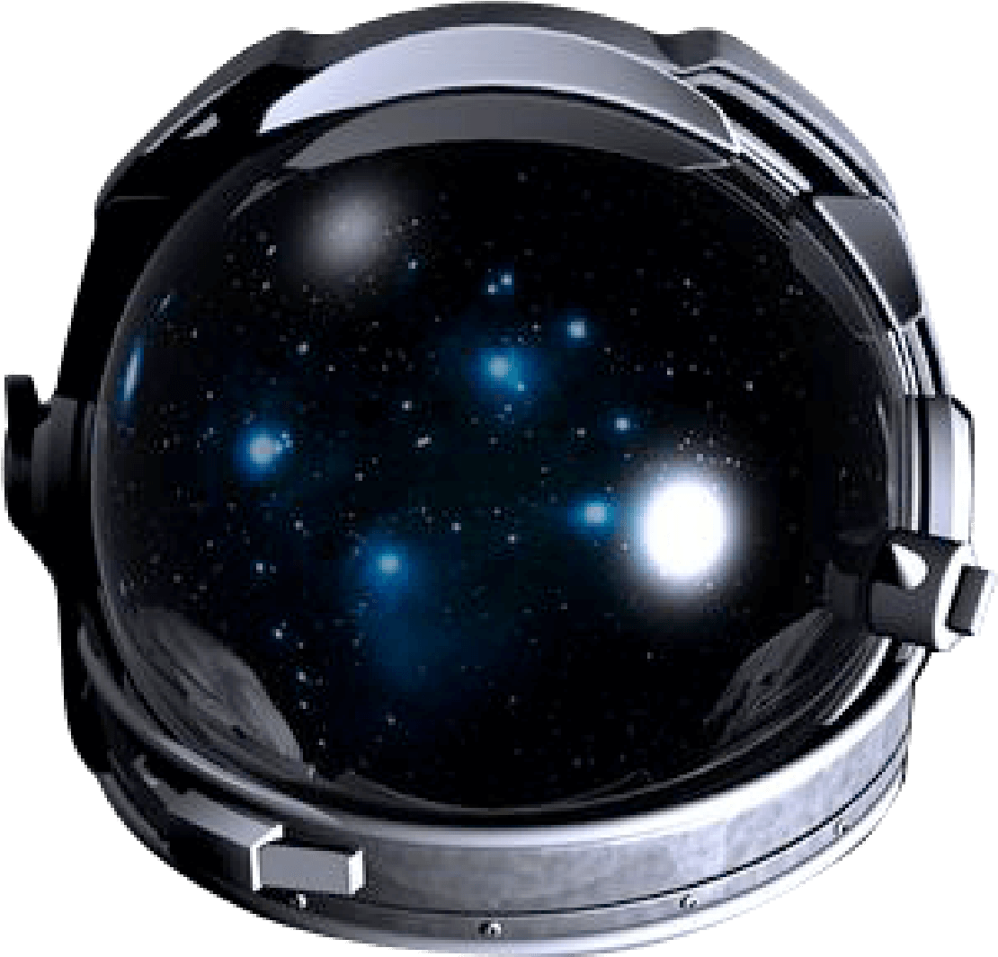 Astronaut Helmet Reflection PNG