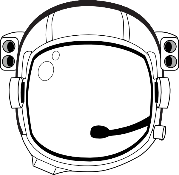 Astronaut Helmet White Vector PNG