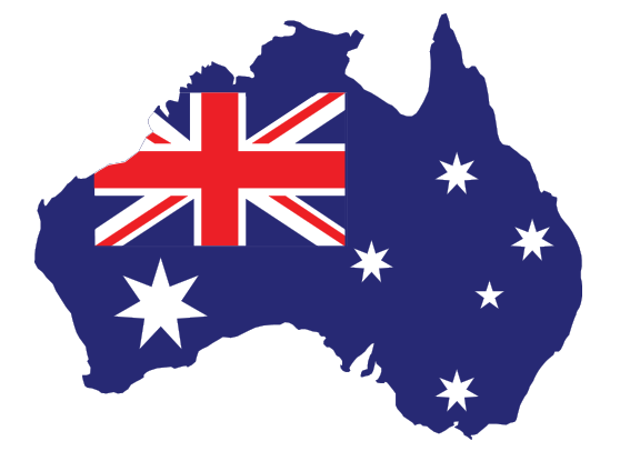 Australia Map Flag Clipart PNG