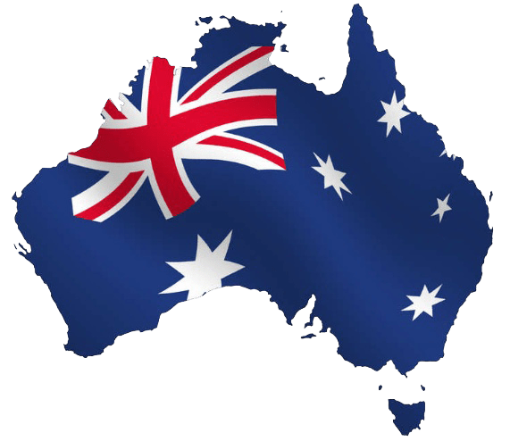 Australia Map Flag Vector PNG