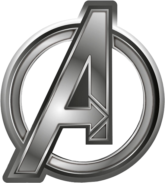 Avengers A Letter Logo Gray Steel PNG