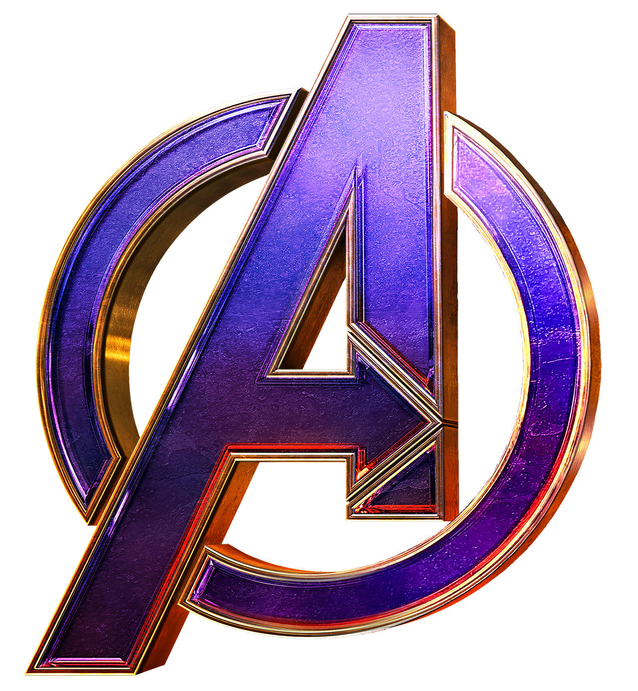 Avengers A Letter Logo Purple PNG
