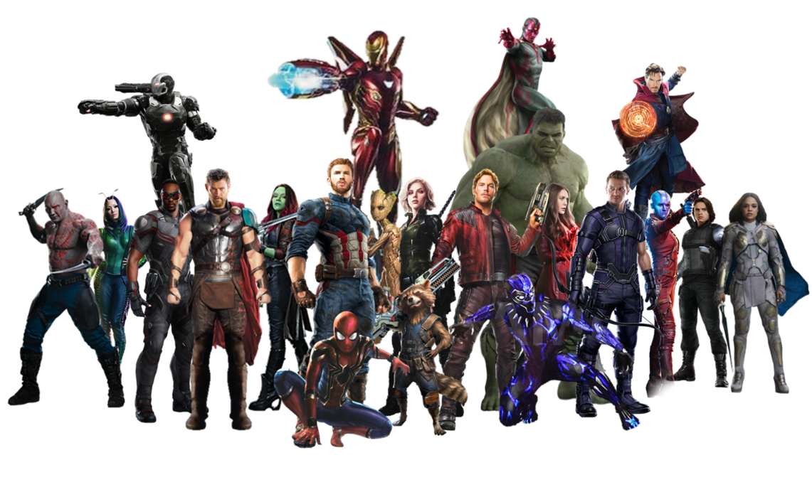 Avengers Infinity War Family PNG