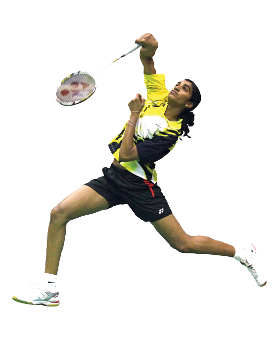 Badminton Player Background PNG Image