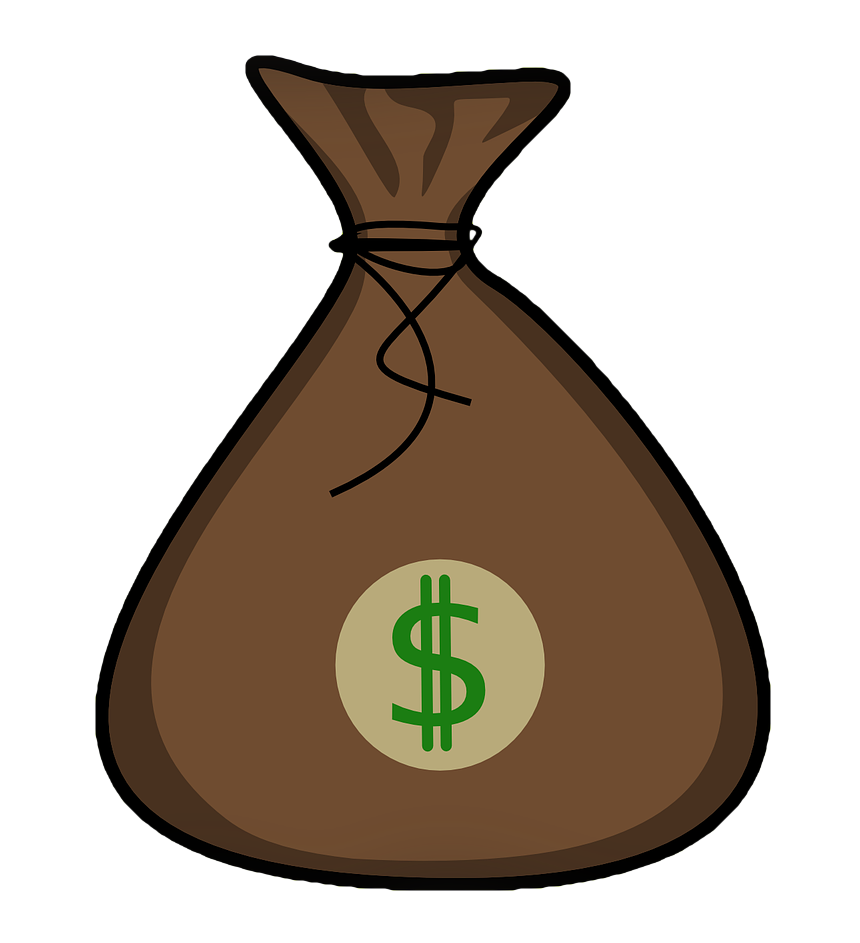 Bag of Money Brown Clipart PNG
