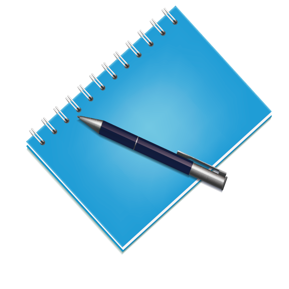 Ball Blue Pen Note Book PNG