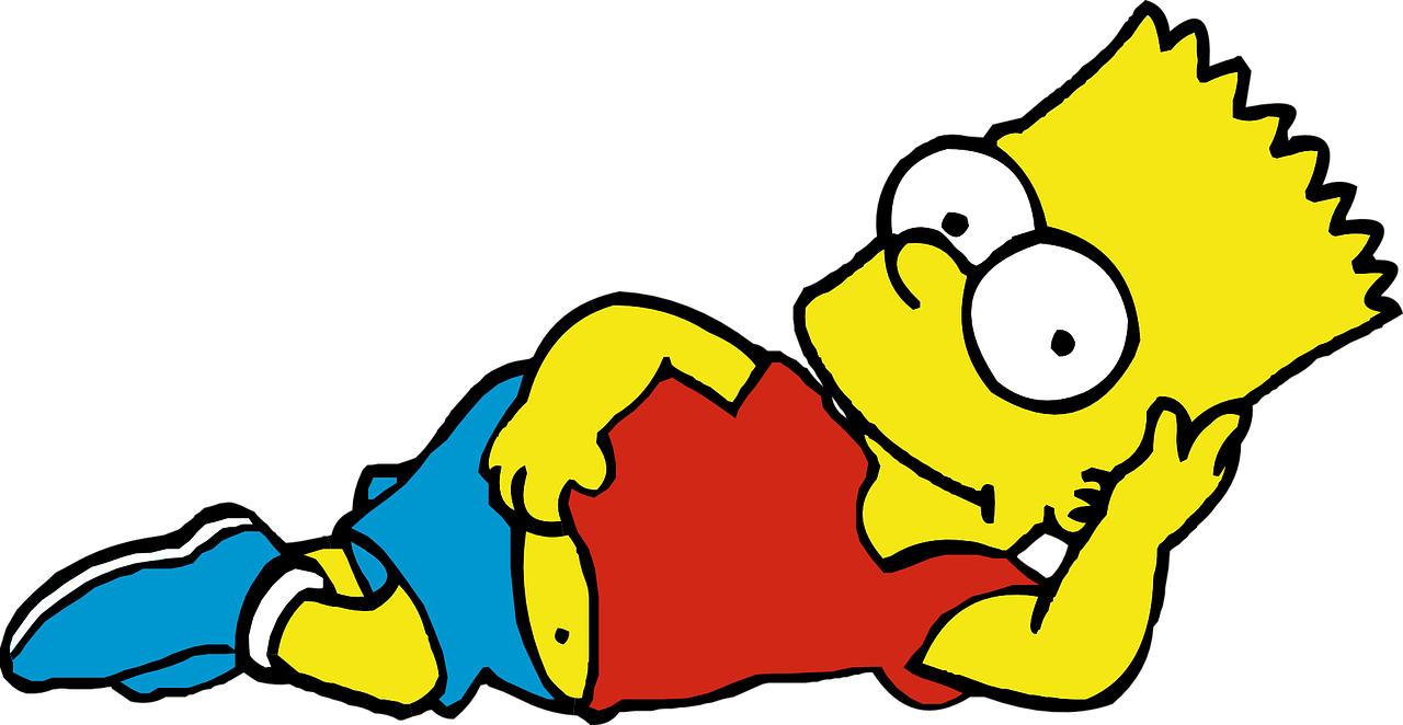 Bart Simpson Cartoon Background PNG Image