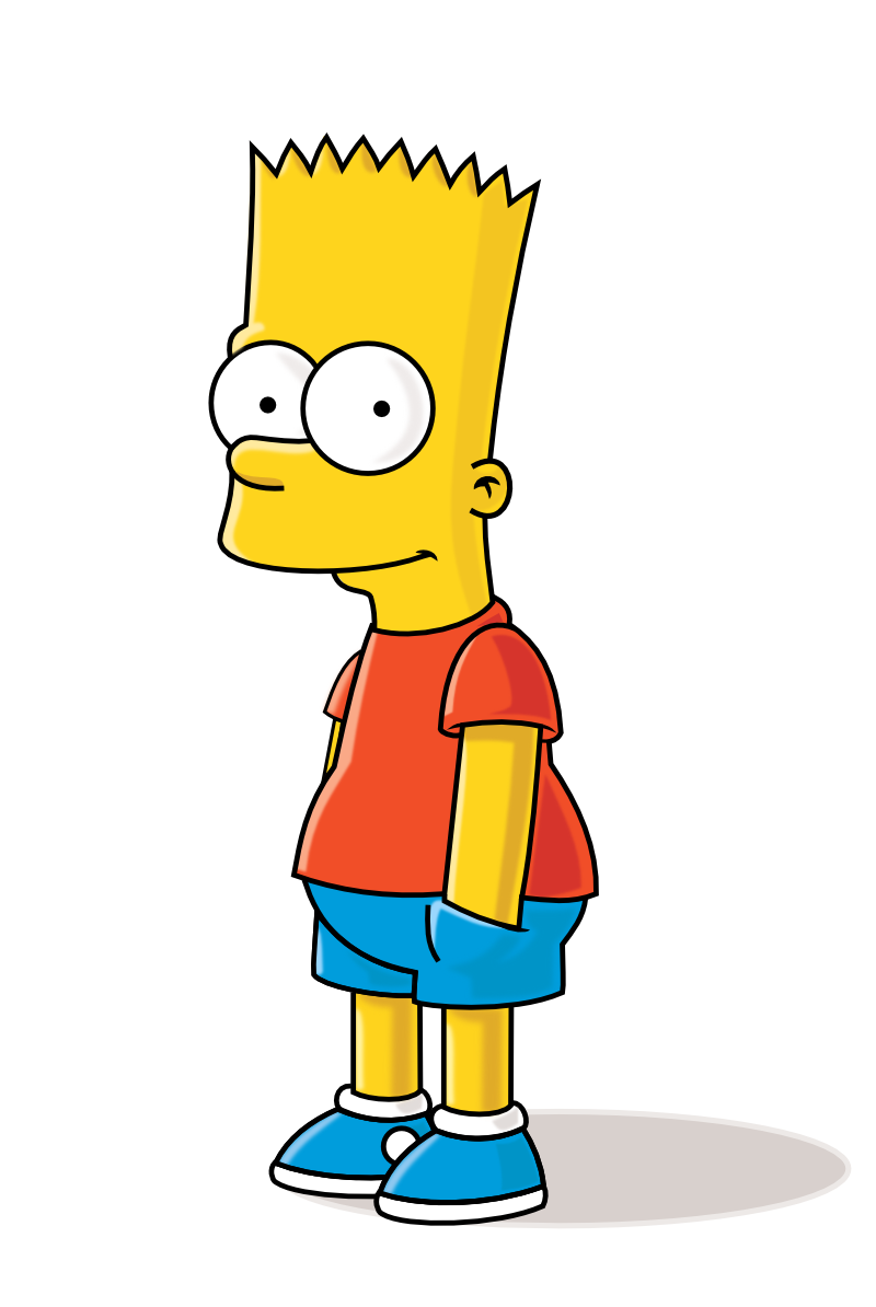 Bart Simpson Character Background PNG Image