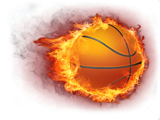 Basketball On Fire PNG