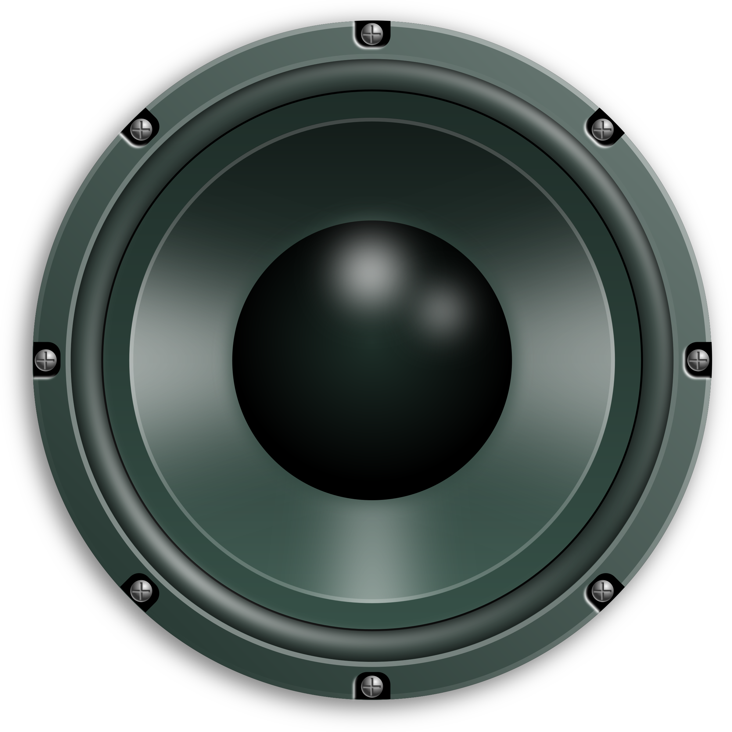 Bass Audio Speakers Black PNG