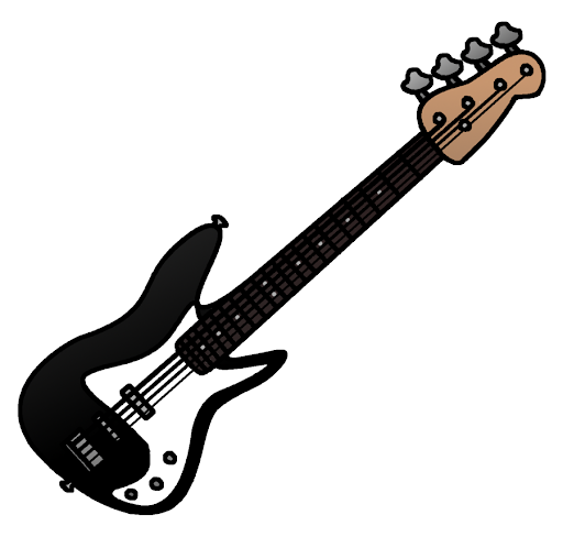 Bass Guitar Wooden Background PNG Image
