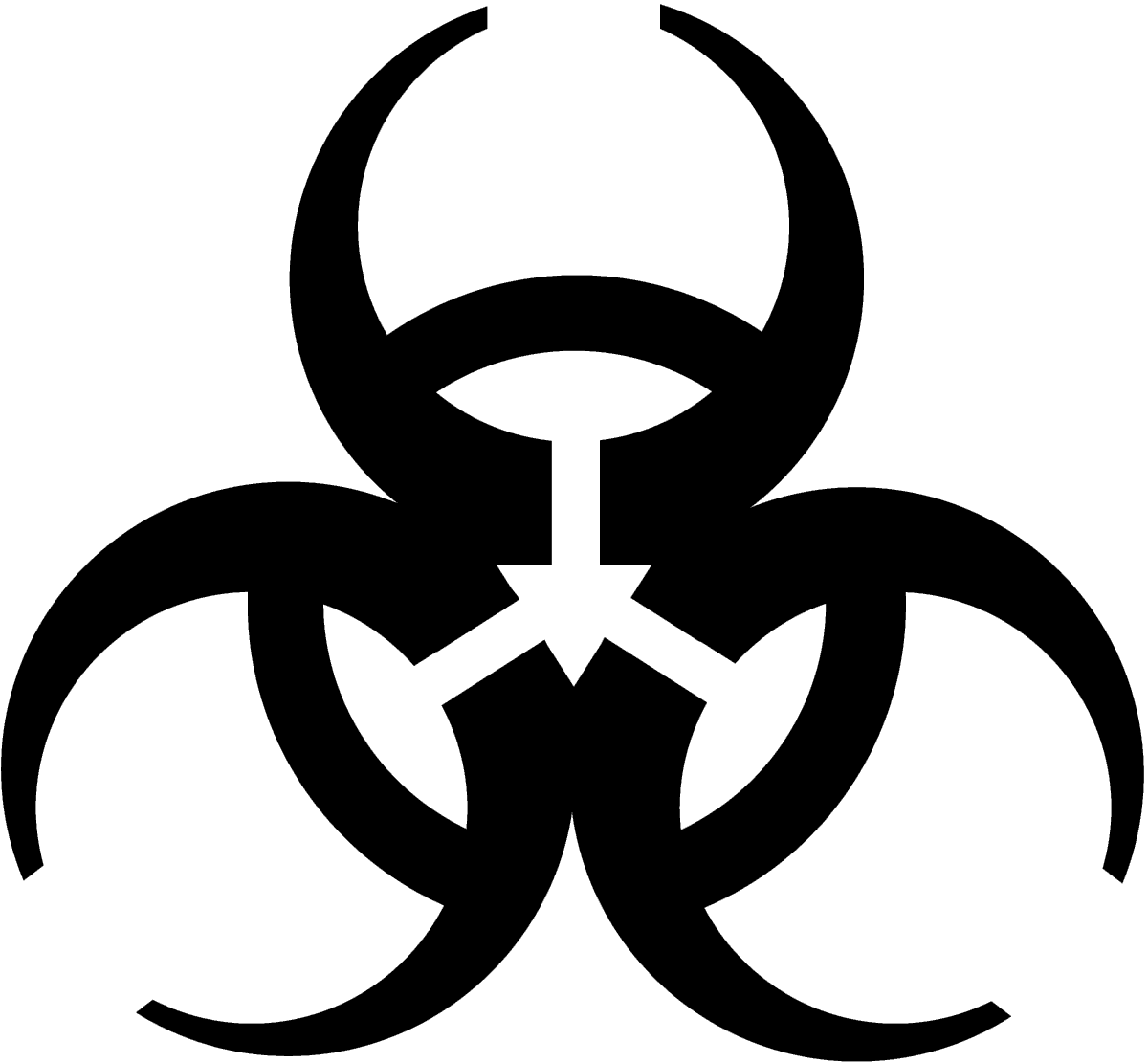 Biohazard Symbol Silhouette Background PNG Image