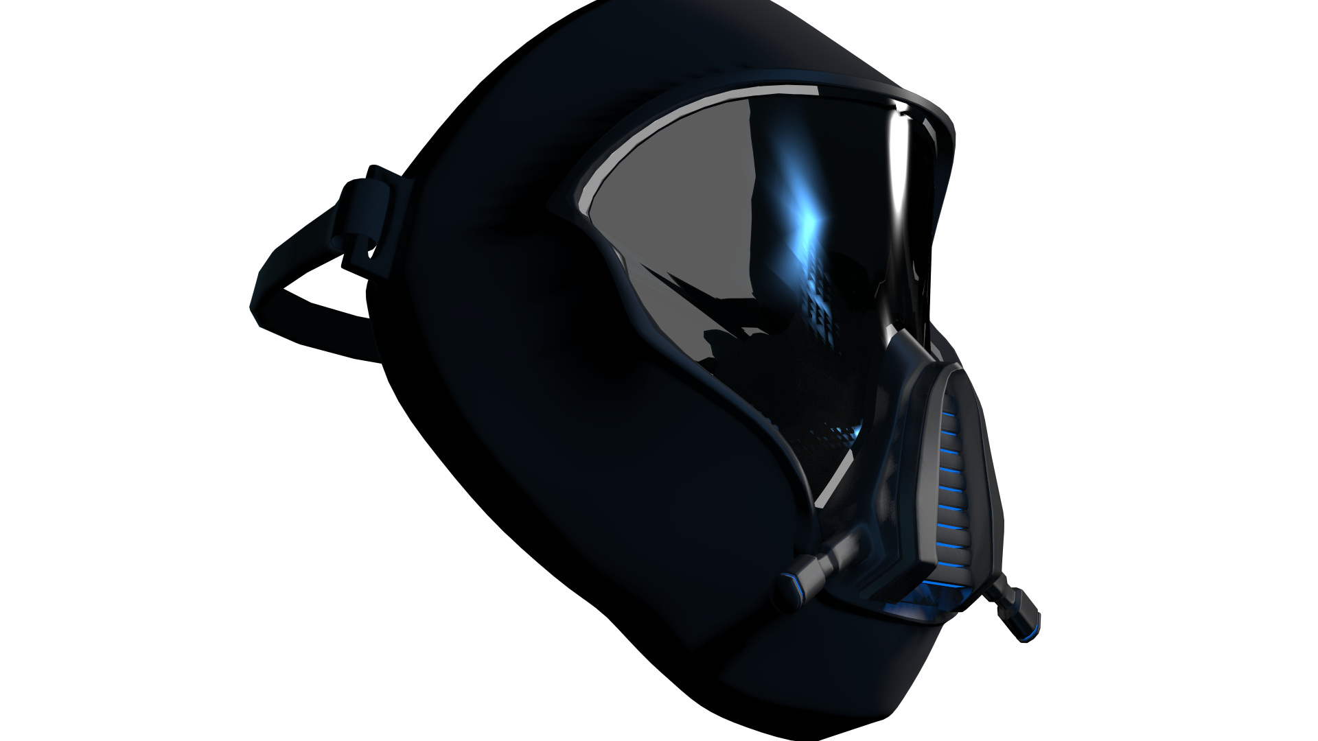 Black 3D Mask Transparent PNG