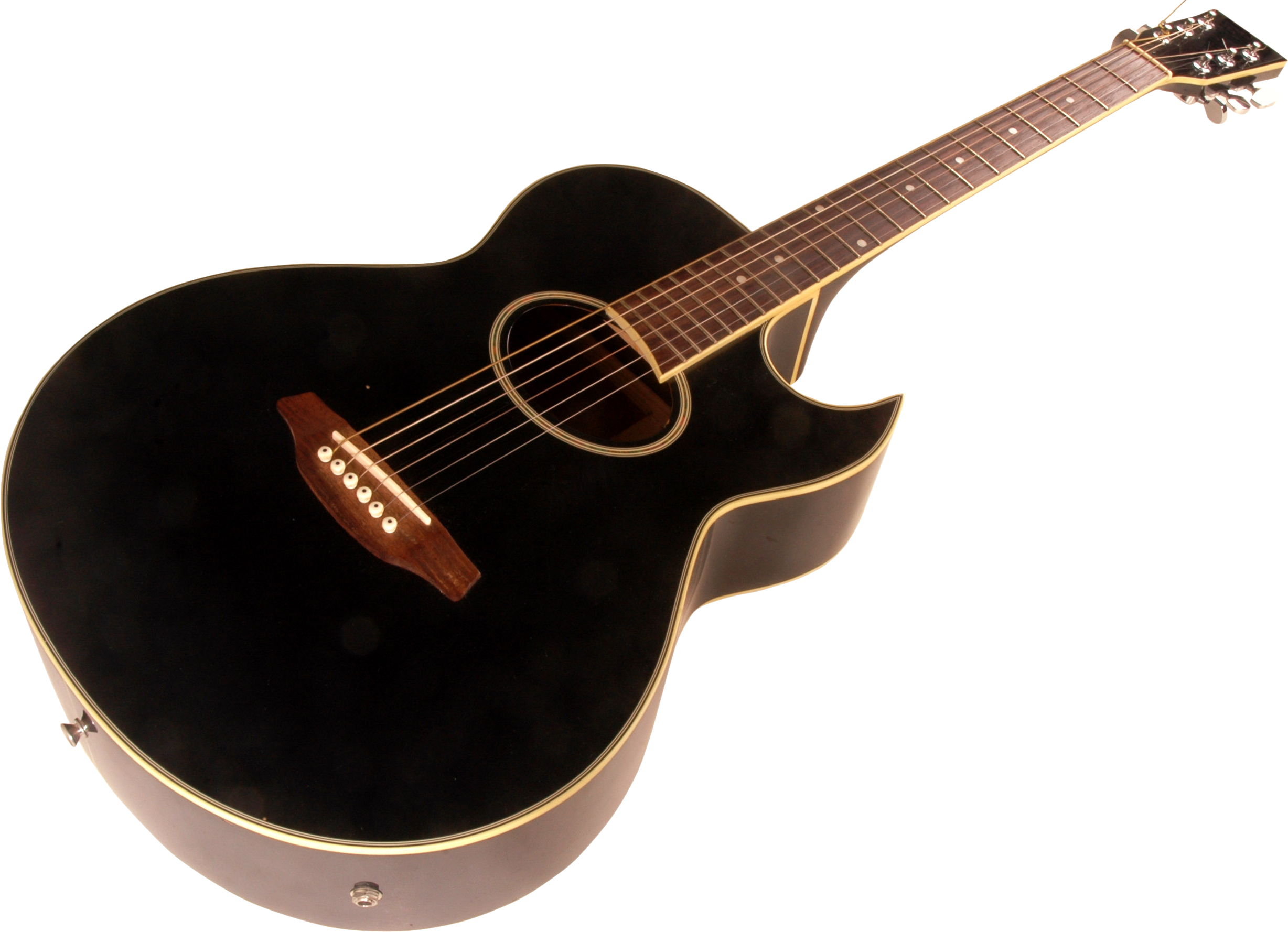 Black Acoustic Guitar Transparent PNG