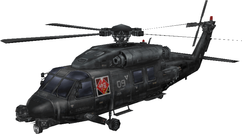 Black Army Helicopter Transparent Background