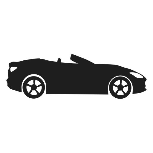 Black Convertible Car Background PNG Image