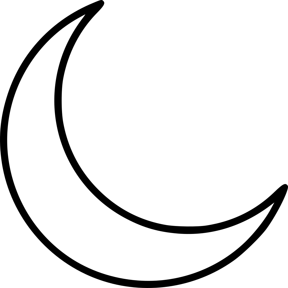 Black Crescent Moon Background PNG Image