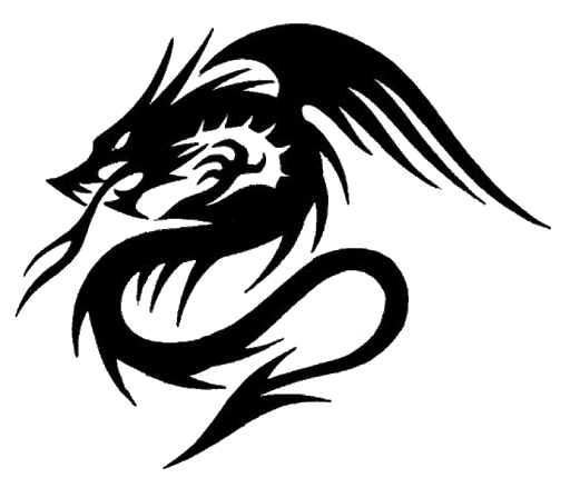 Black Dragon Tattoos Background PNG Image