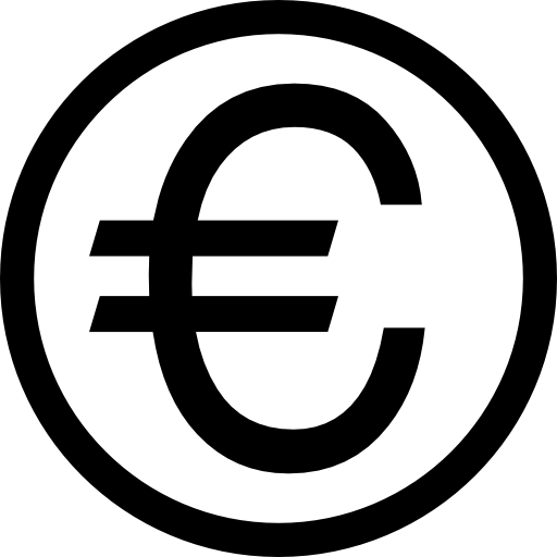 Black Euro Symbol Transparent File